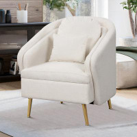 Modern Luxe Furniture Upholstered Accent Barrel Chair