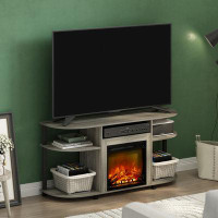 Wade Logan Beitske TV Stand for TVs up to 55" with Electric Fireplace Included