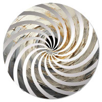 East Urban Home Grey And Gold Mystical Spirals - Vortex Decorative Mirror MIR106152 C