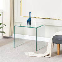 Ivy Bronx Tempered Glass End Table Small Coffee Table