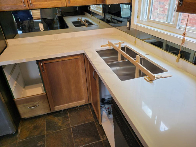 Quartz, Granite counter top, backsplash professional service with best price now !it in Cabinets & Countertops in Kitchener Area - Image 2