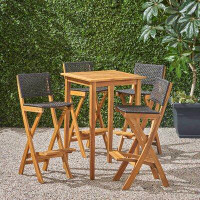 Lark Manor Aiyden Square 4 - Person Bar Height Dining Set