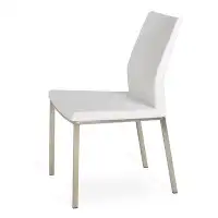 sohoConcept Pasha Upholstered Side Chair in White