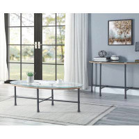 Williston Forge Javiar Oval Coffee Table with Glass Top