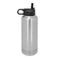 Sofia's Findings Personalized Insulated Water Bottle With Sports Straw - Black, 12Oz