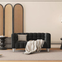Latitude Run® Modern Sofa Dutch Fluff Upholstered sofa with solid wood legs