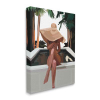 Stupell Industries Trendy Upscale Woman Tropical Summer Hot Tub Canvas Wall Art By Amelia Noyes