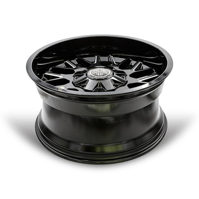 20x9 inch Thret Offroad Revolver 803 black/milled wheels for RAM, Ford, GMC, Chevy HD trucks in Tires & Rims in Alberta - Image 3