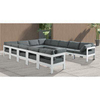Ebern Designs Marquice 120" Wide Outdoor U-Shaped Patio Sectional with Cushions