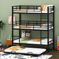 Isabelle & Max™ Alverne Metal Twin Size Triple Bunk Bed With Trundle