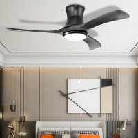 Ivy Bronx Ivy Bronx 52 Inches Ceiling Fan With Led Light, Remote Control,6 Wind Speeds And 8h Timer