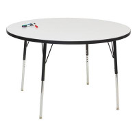Learniture Learniture Adjustable-Height Dry-Erase Round (48" D) Activity Table Whiteboard Top