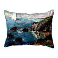 Breakwater Bay Sailing The Cliffs 20X24 Extra Large Zippered Indoor/Outdoor Pillow