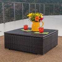 Wrought Studio Friddle Wicker Coffee Table with Storage