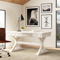 Gracie Oaks Brookstonval Solid Wood Desk
