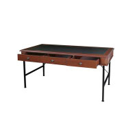 Red Barrel Studio 63"W Rectangle Writing Desk With 3-Drawer
