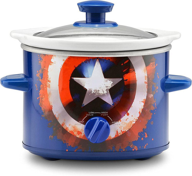 Marvel Avengers Captain America Slow Cooker -- Now your kids will really want to eat!  --  Check our discount price !!! in Microwaves & Cookers - Image 2