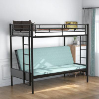 Isabelle & Max™ Twin Over Full Metal Bunk Bed, Multi-Function,Black