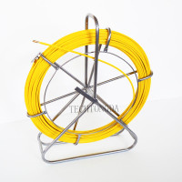 Fish Tape Fiberglass 8MM 328FT Duct Rodder Fish Tape Continuous Fiberglass Wire Cable Running #170547