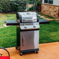 Dyna-Glo Premier 2 - Burner Free Standing 24000 BTU Gas Grill with Cabinet