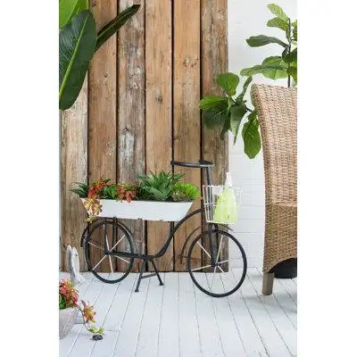 Latitude Run® Bicycle Plant Stand - 38.5" x 14.5" x 25.5" - Black/White