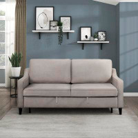 Mercer41 Ettring 71.5" Velvet Convertible Sofa