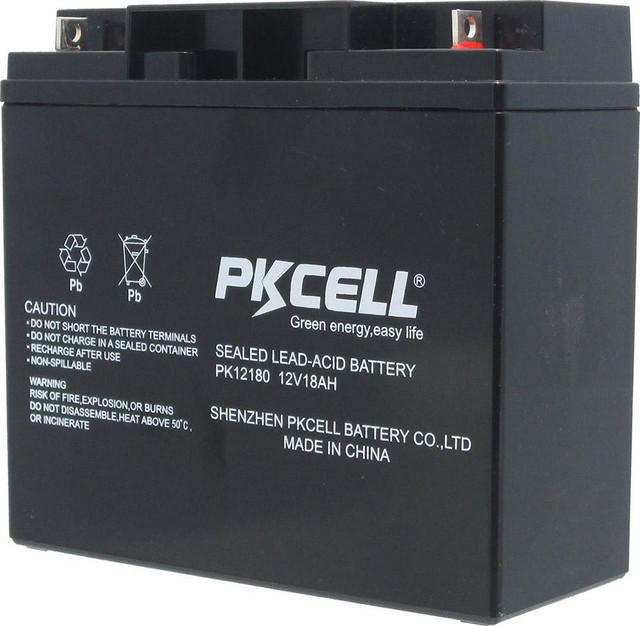 PKCELL® 12V/18AH Rechargeable Sealed Lead Acid Batteries in eBike
