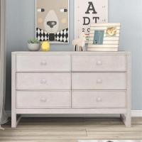 Winston Porter Rustic Wooden Dresser With 6 Drawers,Storage Cabinet For Bedroom