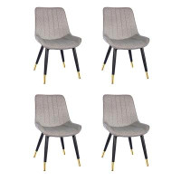 Everly Quinn Upholstered Side Chair in Grey