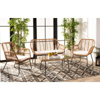 Bungalow Rose Taddart 4 Piece Complete Patio Set with Cushions