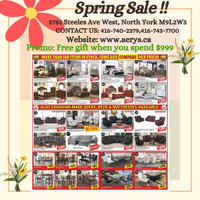 Furniture PROMO is ON !! FREE GIFT WITH PURCHASE !! www.aerys.ca