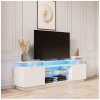 Wrought Studio TV Stand, TV console With LED Lights, Media Center