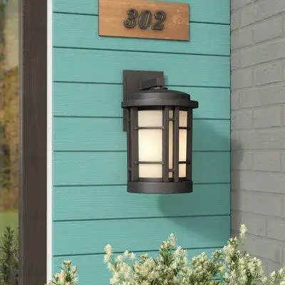 Light your outdoor ensemble in a contemporary style with this sleek and sophisticated wall lantern....