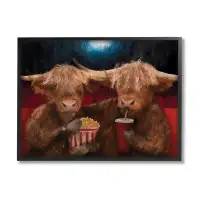 Stupell Industries Stupell Industries Cattle In Movie Theatre Framed Giclee Art Design By Kamdon Kreations