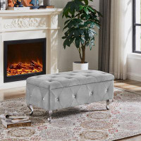 House of Hampton Storage Bench, Flip Top Entryway Bench Seat with Safety Hinge, Storage Chest