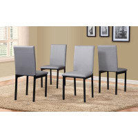 Latitude Run® Faux Leather Seat Metal Frame Dining Chairs Set of 4