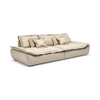 MABOLUS 109.45" Creamy white 100% Polyester Modular Sofa cushion couch