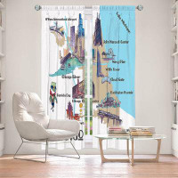 East Urban Home Lined Window Curtains 2-panel Set for Window Size by Markus Bleichner - Tourist Chicago