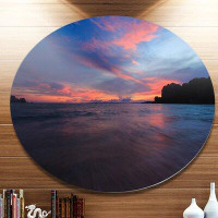 Made in Canada - Design Art 'Sunset at Railay Beach Andaman Sea' Photographic Print on Metal
