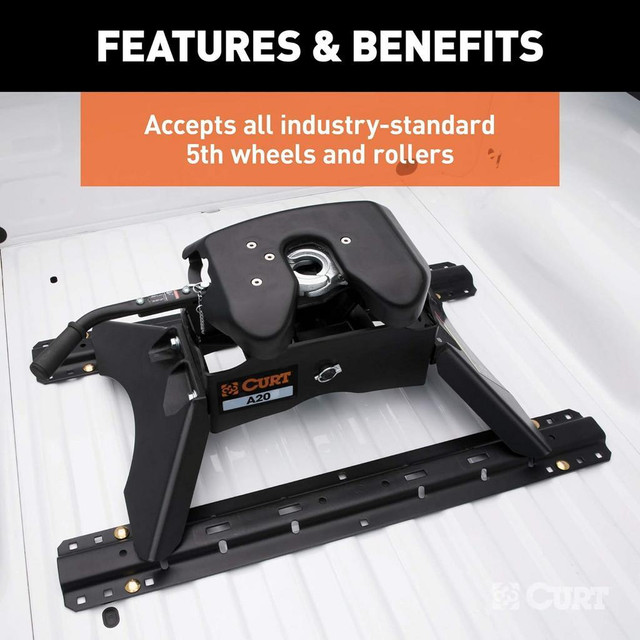 CURT 16200 Carbide Black 5Th Wheel Rail Kit in Other Parts & Accessories in Ontario - Image 4