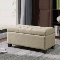 Latitude Run® Upholstered Flip Top Storage Bench