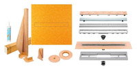 Schluter Systems Kerdi-Line Shower Kit with Linear Drain & Grate Assembly