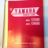 1977 Yamaha YZ250D YZ400D Parts List