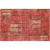 Nalbandian One-of-a-Kind Hand-Knotted 1960s 6'6" x 9'9" Wool Area Rug in Red/Yellow/Black/Beige