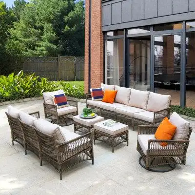 Beachcrest Home Johnny 6 Piece Complete Patio Set with Cushions