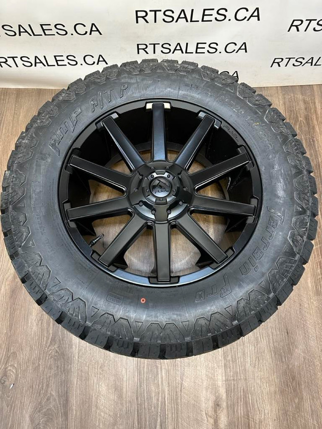295/65/20 Amp tires &amp; Fuel rims 8x180 GMC Chevy 2500 3500. - CANADA WIDE SHIPPING in Tires & Rims - Image 3