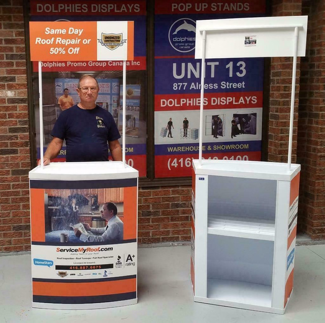 Portable Promotion Tables Sampling Counters Promo Pop Up Table + CUSTOM Graphics for any Marketing Event in Other Business & Industrial - Image 2