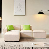 Everly Quinn Modular Sectional Fabric Sofa