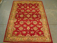 Exclusive Chobi Veg Dyed Mahal Zeiglar Rectangle Area Rug Hand Knotted Carpet (5.11 x 4.2)'