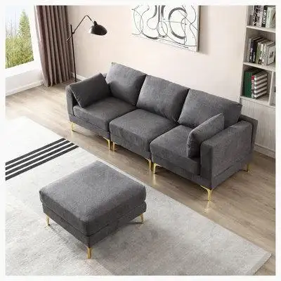 Latitude Run® Living Room Furniture Modern Leisure L Shape Couch Fabric